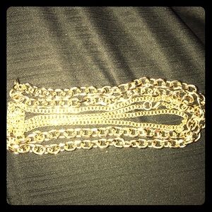 gold colored chains